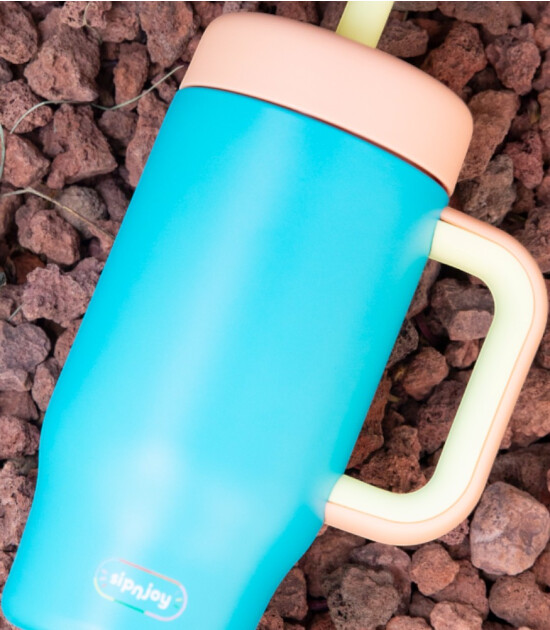Sipnjoy HandleHug Tumbler Termos Pipetli Suluk (550 ml) // Aqua