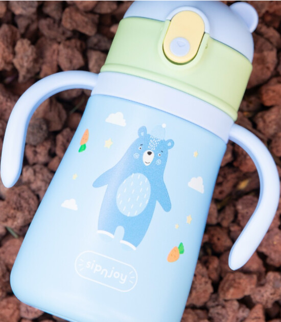 Sipnjoy SippyPals &Ccedil;ocuk Su Termosu (360 ml) // Mavi