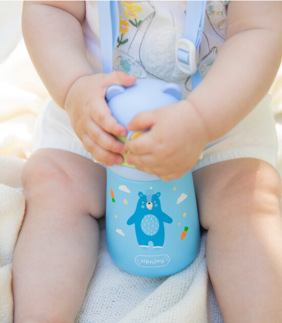 Sipnjoy SippyPals &Ccedil;ocuk Su Termosu (360 ml) // Mavi
