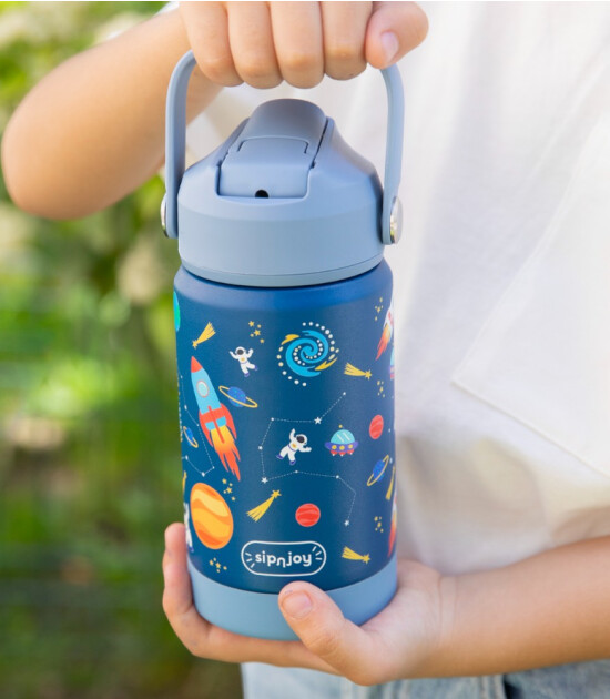 Sipnjoy FlipSip &Ccedil;ocuk Su Termosu (360 ml) // Star Explorer