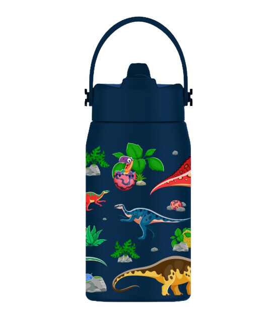 Sipnjoy Lil'Straw &Ccedil;ocuk Su Termosu (420 ml) // Dino Roar