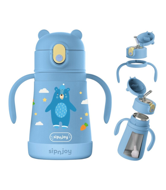 Sipnjoy SippyPals &Ccedil;ocuk Su Termosu (360 ml) // Mor