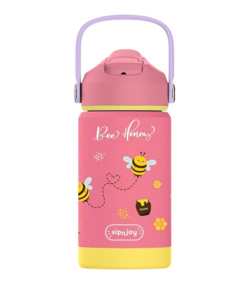 Sipnjoy FlipSip &Ccedil;ocuk Su Termosu (360 ml) // Bee Honey
