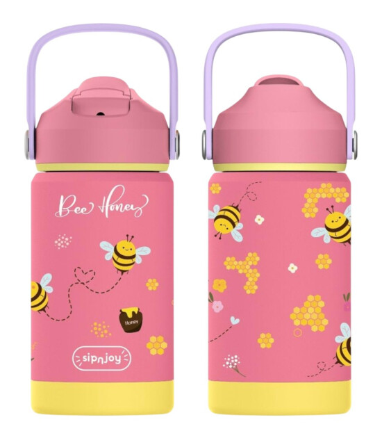 Sipnjoy FlipSip &Ccedil;ocuk Su Termosu (360 ml) // Bee Honey