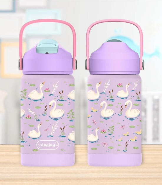 Sipnjoy FlipSip &Ccedil;ocuk Su Termosu (360 ml) // Swan Harmony