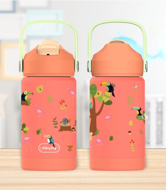 Sipnjoy FlipSip &Ccedil;ocuk Su Termosu (360 ml) // Jungle Jam