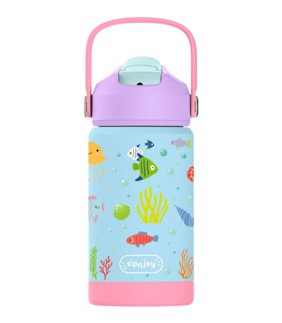 Sipnjoy FlipSip &Ccedil;ocuk Su Termosu (360 ml) // Ocean Whispers