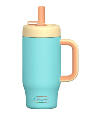 Sipnjoy HandleHug Tumbler Termos Pipetli Suluk (550 ml) // Turkuaz