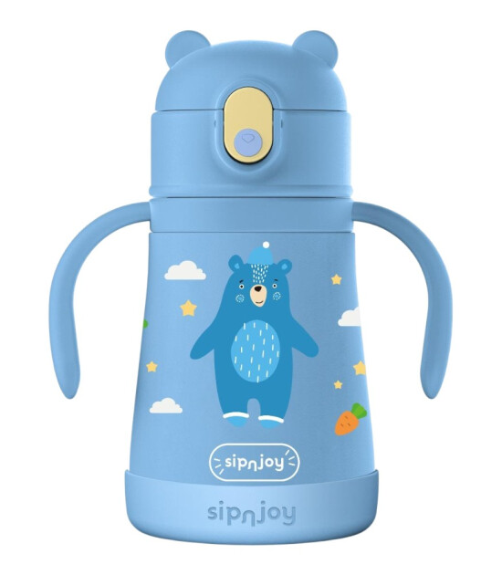 Sipnjoy SippyPals &Ccedil;ocuk Su Termosu (360 ml) // Koyu Mavi