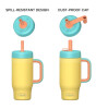 Sipnjoy HandleHug Tumbler Termos Pipetli Suluk (550 ml) // Pudra Pembe
