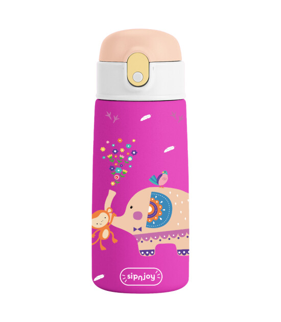 Sipnjoy SipSquad Çocuk Su Termosu (480 ml) // Jolly Elephant