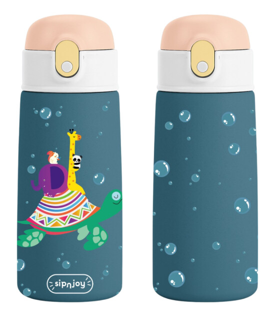 Sipnjoy SipSquad Çocuk Su Termosu (480 ml) // Turtle Voyage