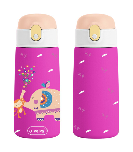 Sipnjoy SipSquad Çocuk Su Termosu (480 ml) // Jolly Elephant