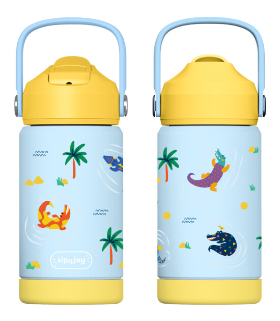 Sipnjoy FlipSip Çocuk Su Termosu (360 ml) // Snappy Croc