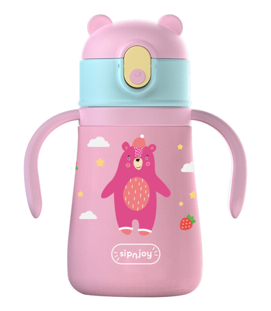 Sipnjoy SippyPals Çocuk Su Termosu (360 ml) // Pembe
