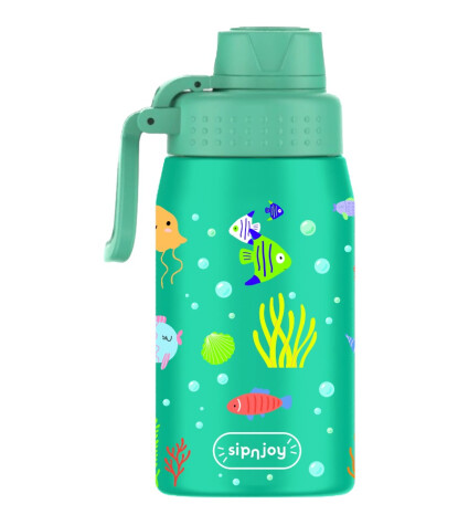 Sipnjoy WideWonder Çocuk Su Termosu (420 ml)  // Ocean Whispers