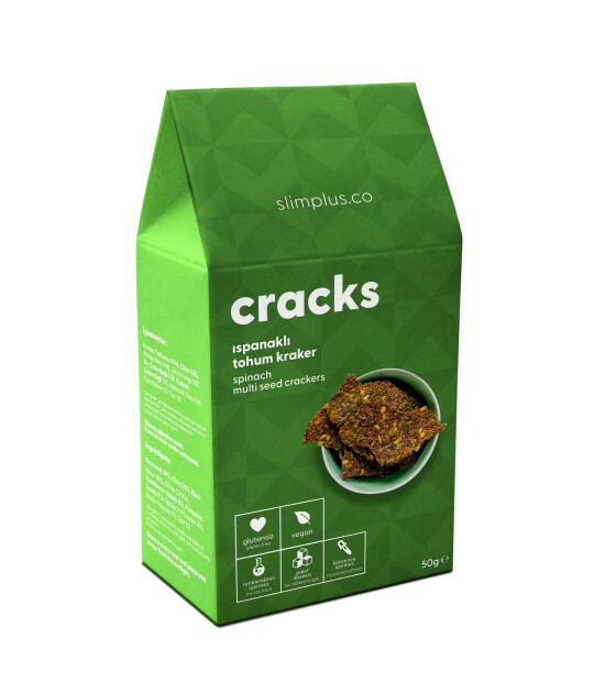 Ispanaklı Glutensiz Vegan Tohum Kraker Cracks 50gr