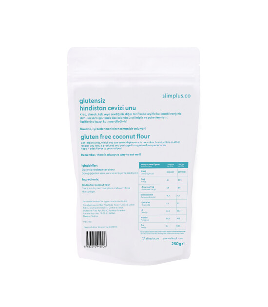 SlimPlus Co Glütensiz Hindistan Cevizi Unu
