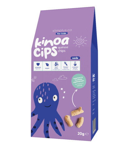 SlimPlus Co Kids Glütensiz Kinoa Cips // Bebek Ahtapot