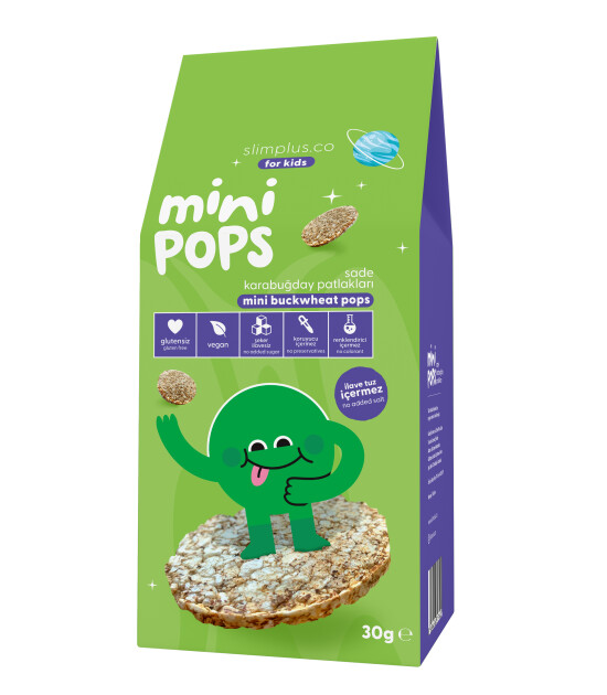 SlimPlus Co Kids Glütensiz Mini Pops Karabuğday Patlağı