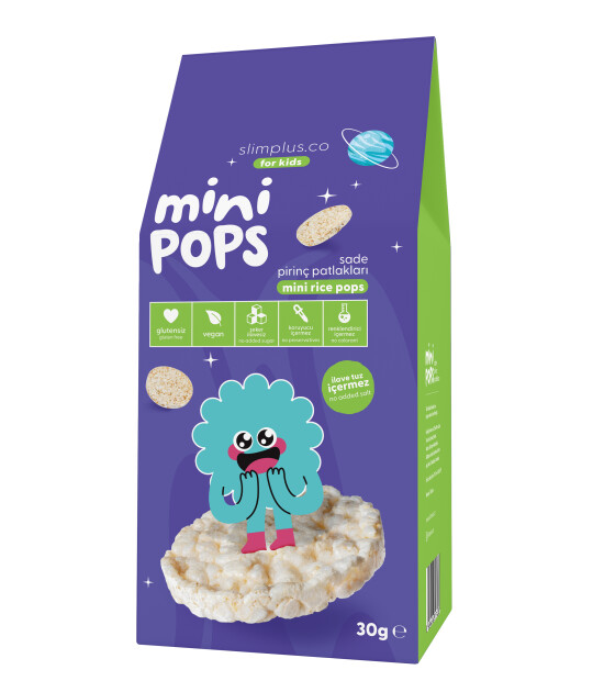 SlimPlus Co Kids Glütensiz Mini Pops Pirinç Patlağı