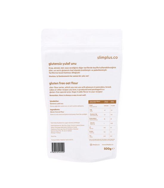 SlimPlus Co Glütensiz Yulaf Unu