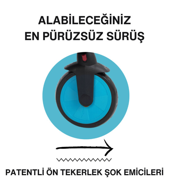 SmarTrike STR3 Plus 5’i 1 Arada Modüler Katlanabilir Bebek Arabası ve Üç Tekerlekli Bebek Bisikleti // Blue
