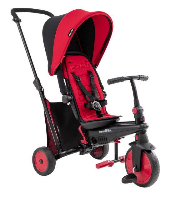 SmarTrike STR3 Plus 5’i 1 Arada Modüler Katlanabilir Bebek Arabası ve Üç Tekerlekli Bebek Bisikleti // Red