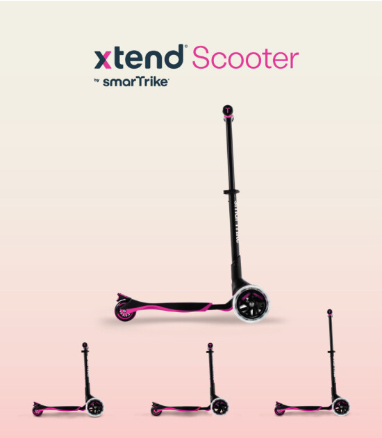 SmarTrike Xtend 3 Aşamalı Büyüyebilen Çocuk Scooter (3-12 Yaş) // Pink