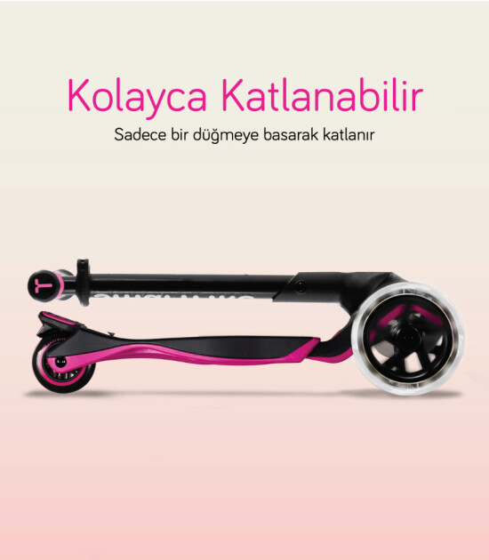 SmarTrike Xtend 3 Aşamalı Büyüyebilen Çocuk Scooter (3-12 Yaş) // Pink