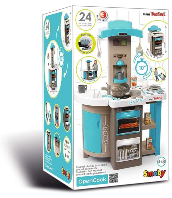 Smoby Tefal Opencook Hazır-Katlanır Bubble Mutfak Seti