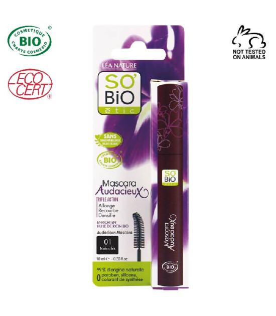 So Bio Etic Organik Sertifikalı 3 Etkili Audacieux Maskara (Siyah) 10 ml