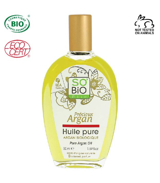 SO'BIO ETIC Organik Soğuk Sıkım Saf Argan Yağı 50 ml