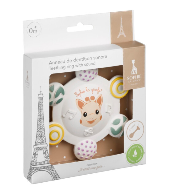 Sophie la Girafe Sonore Sesli Doğal Kau&ccedil;uk Diş Kaşıyıcı