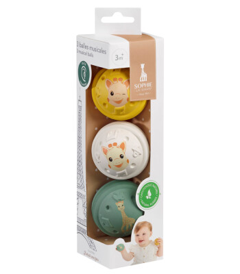 Sophie La Girafe 3'lü Kauçuk Müzikli Toplar