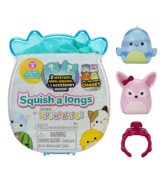 Squishmallows Squish-a-longs 2 Figür + Yüzük Sürpriz Paket Seri 2 AL0001
