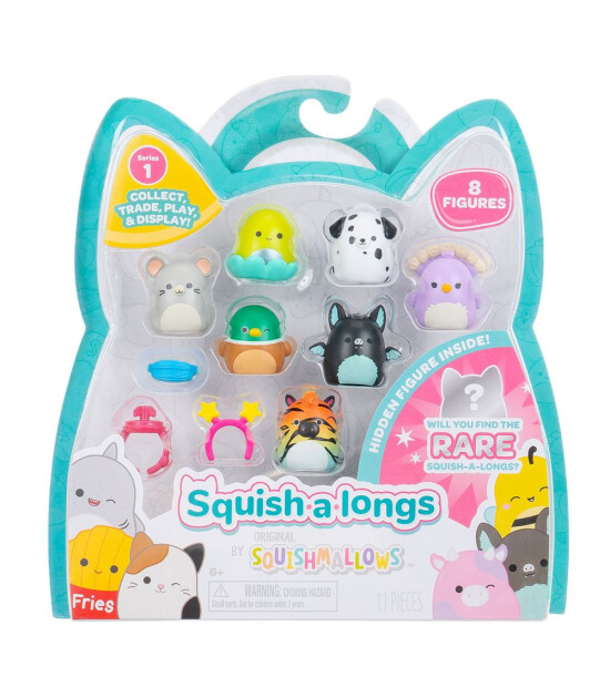 Squishmallows Squish-a-longs 1. Seri Fig&uuml;r ve Y&uuml;z&uuml;k Seti (8 Adet)