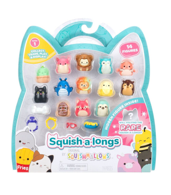 Squishmallows Squish-a-longs 14 Figür + Yüzük Set Seri 1 AL0029