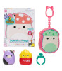 Squishmallows Squish-a-longs Yüzük + 3 Figür Çantalı Set 1