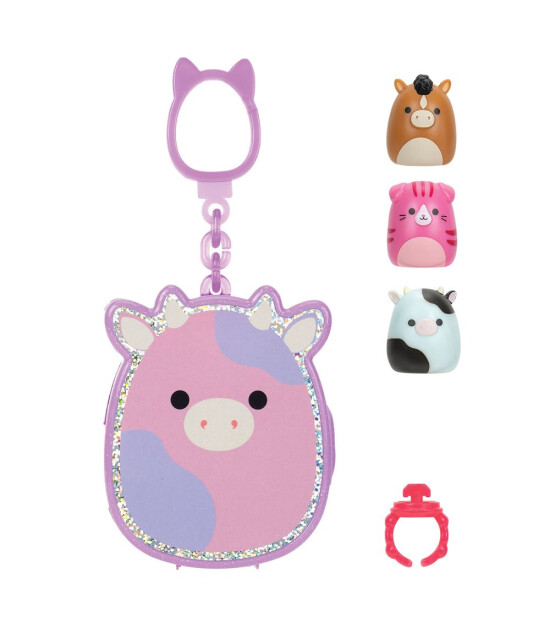 Squishmallows Squish-a-longs Yüzük + 3 Figür Çantalı Set 1
