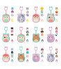 Squishmallows Squish-a-longs Yüzük + 3 Figür Çantalı Set 1