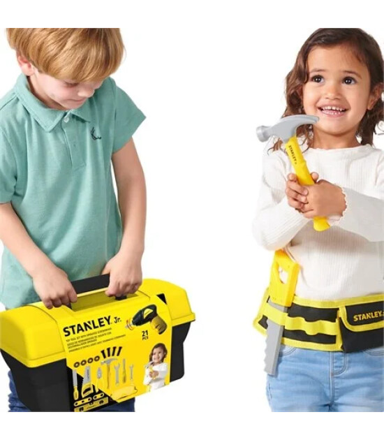 Stanley Jr. Pilli Matkaplı Alet &Ccedil;antası Oyun Seti (21 Par&ccedil;a)