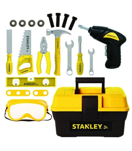Stanley Jr. Pilli Matkaplı Alet &Ccedil;antası Oyun Seti (21 Par&ccedil;a)