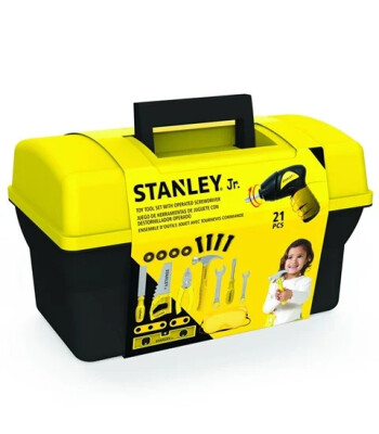 Stanley Jr. Pilli Matkaplı Alet &Ccedil;antası Oyun Seti (21 Par&ccedil;a)