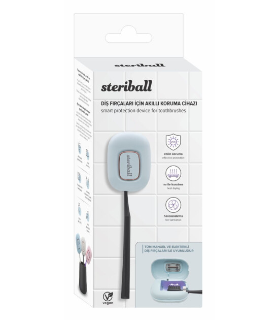 Steriball Diş Fır&ccedil;aları i&ccedil;in Akıllı Koruma Cihazı // Mavi