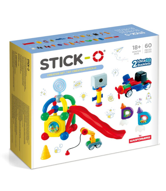 Stick-O Mıknatıslı İnşaat Seti (60 Par&ccedil;a)
