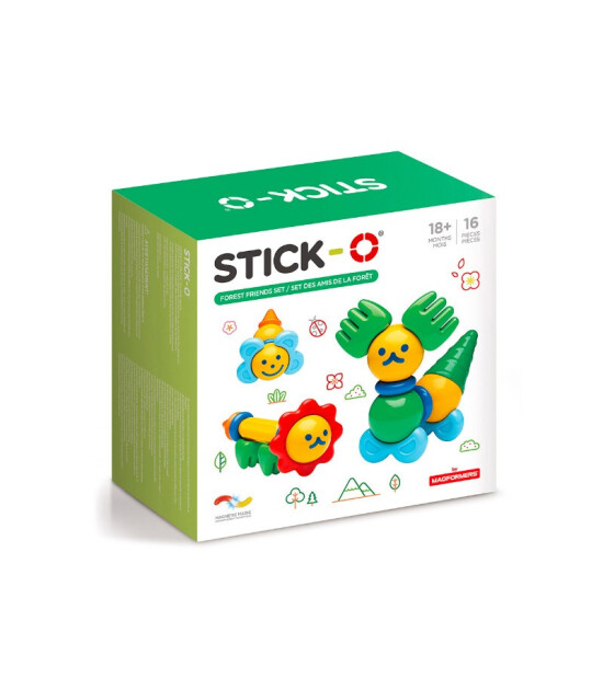 Stick-O Mıknatıslı Orman Hayvanları Seti (16 Parça)