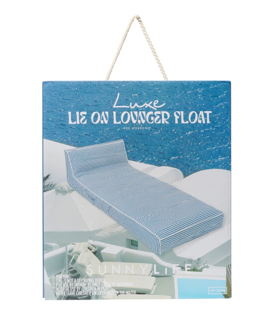 Sunnylife Luxe Lie-On Lounger Şişme Yatak // Le Weekend Navy