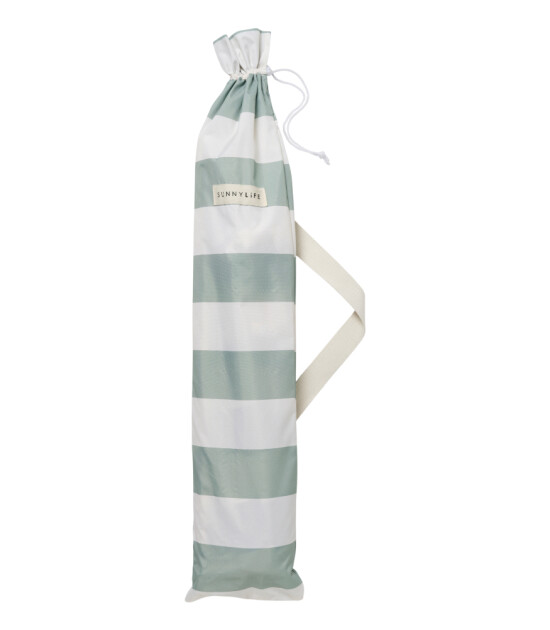Sunnylife Compact Beach Umbrella Plaj Şemsiyesi // La Palma Sage Stripe