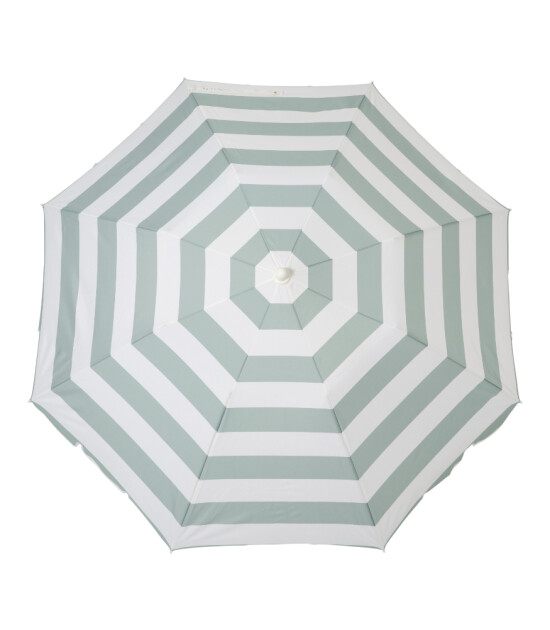 Sunnylife Compact Beach Umbrella Plaj Şemsiyesi // La Palma Sage Stripe